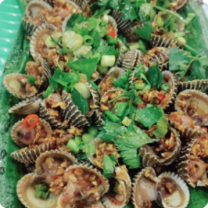 A20 葱油烧鲜蛤 Grilled Cockles with Scallion Oil