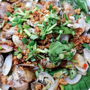 A21 葱油啦啦 Grilled Lala with Scallion Oil